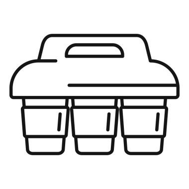 Uygun taşıyıcı teslimat sırasında üç fincan kahveyi sıcak ve güvenli tutuyor.