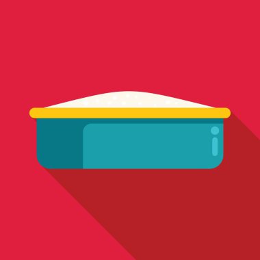 Çamaşır deterjanıyla dolu mavi konteyner çamaşır yıkamak için.