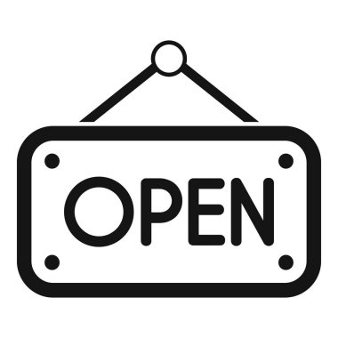 Kapıdan sarkan metal bir levhada açık tabela gösterilir. Bu da iş yerinin müşterilere açık olduğunu gösterir.