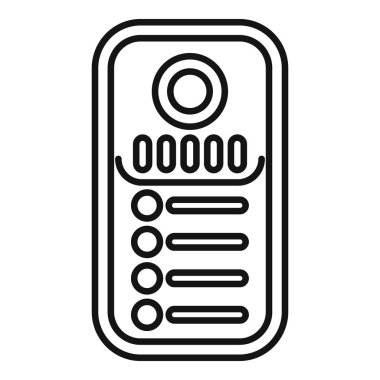 İletişim için dijital görüntü gösteren bir dahili iletişim aygıtının satır simgesi