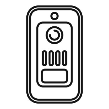 Bir dahili iletişim sisteminin satır resim simgesi, iletişimi sağlamak ve güvenliği artırmak