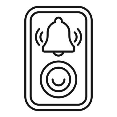 Kapı zili simgesi, özet biçimi, güvenlik sistemi arayüzleri için uygun