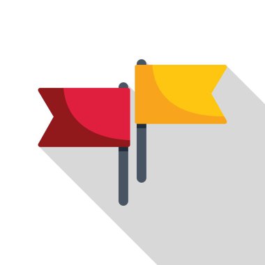 Rüzgarda dalgalanan iki bayrak milliyetçilik, rekabet ve başarı gibi kavramları temsil ediyor.