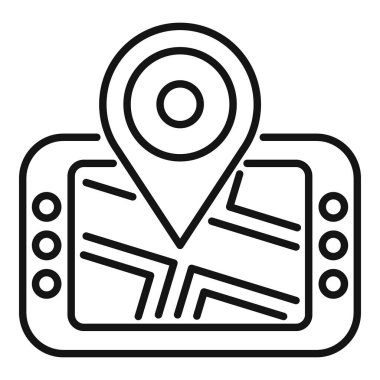 GPS navigasyon sistemi konumunu dijital haritada bir iğne ile gösteriyor