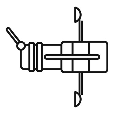 Uzay uydusu dünyanın yörüngesinde, sinyaller gönderiyor ve evreni keşfediyor.