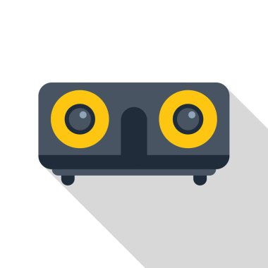 Modern kablosuz hoparlör yüksek sesli müzik çalıyor, müzik severler ve müzik severler için harika.