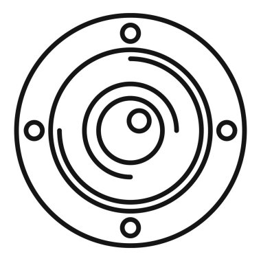Akıllı bir ev güvenlik kamerası izleme çizgisi resim simgesi, web siteleri ve uygulamalar için mükemmel