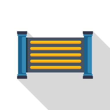 Kamu ve özel mülkleri birbirinden ayıran beton kolonlara sahip modern çitler