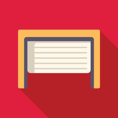 Garaj kapısı metal kepenkle kapanıyor, güvenlik ve koruma sağlıyor.