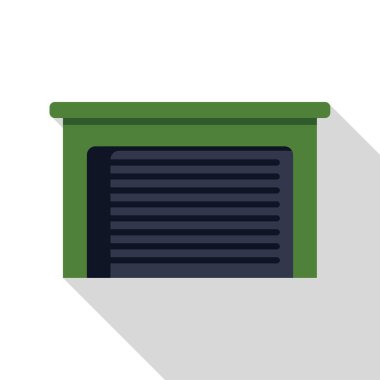 Banliyö mahallesinde yeşil garaj kapısı kapanıyor