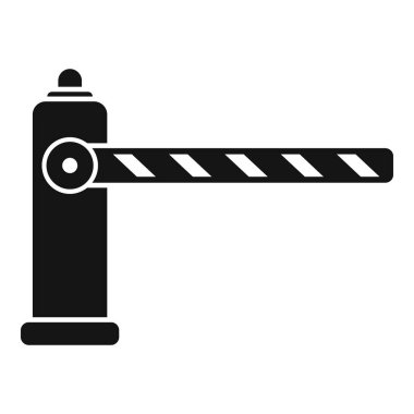 Otopark bariyerinin siyah beyaz simgesi erişimi engelliyor