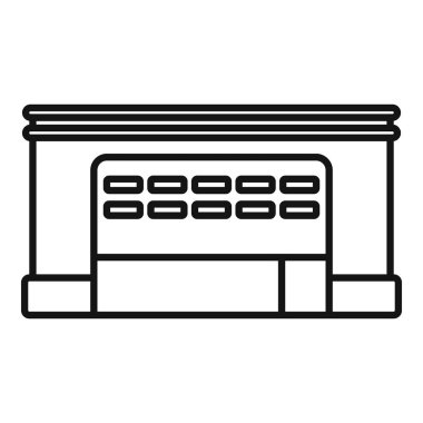 Büyük bir sanayi deposu. Dış görünüşü kapalı.