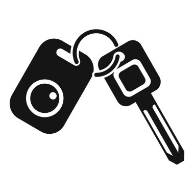 Uzaktan kumandalı anahtarlık takıldı ve aracınızı açmak için bekliyor.