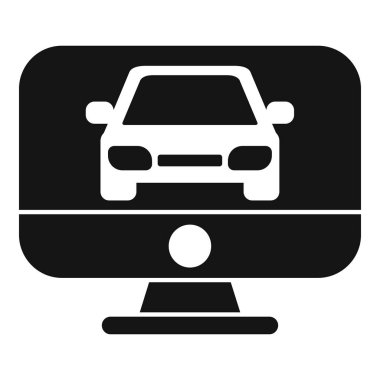 Bilgisayar çevrimiçi satın alma, satma, sigorta veya kiralama için bir araba gösteriyor
