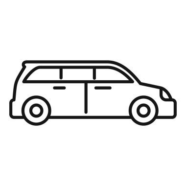 Lüks ulaşım hizmetlerini temsil eden siyah limuzin simgesi