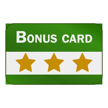 Yeşil kartta üç altın yıldız var. Müşteri sadakatini ödüllendiriyor ve tekrar iş yapmaya teşvik ediyor.