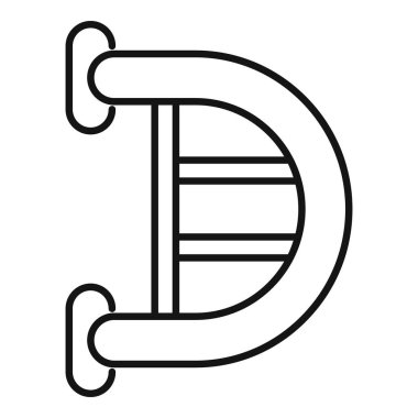 Isıtılmış havlu korkuluğunun basit bir simgesi. Banyo ortamında sıcaklığı ve rahatlığı temsil etmek için mükemmel.