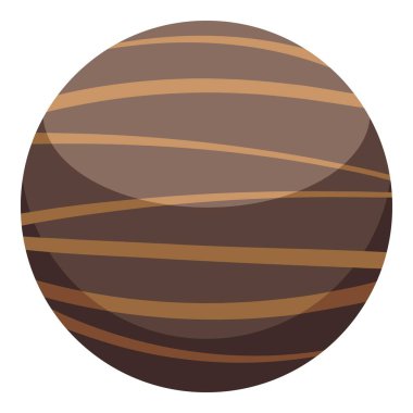 Dekoratif kıvrımlı yuvarlak çikolata şekeri ağzınızı sulandırıyor.