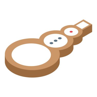 Beyaz arka planda duran kardan adam şekilli zencefilli kurabiye.