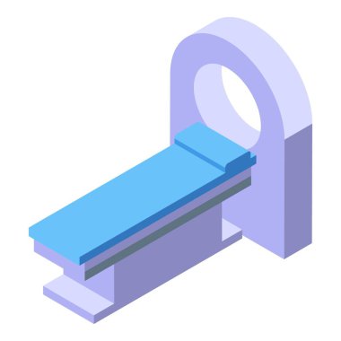 Sağlık hizmetlerinde teşhis için kullanılan manyetik rezonans görüntüleme prosedürünü temsil eden modern tıbbi tarayıcı