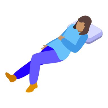 Genç ofis çalışanı yastığa uzanmış, molasının keyfini çıkarıyor.