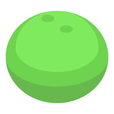 Beyaz arka planda izole edilmiş yeşil bowling topu