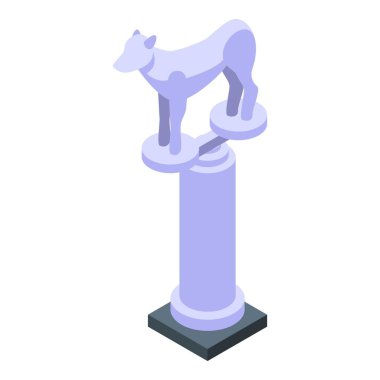 Isome ikonu, ikiz Romulus ve Remus 'u emziren efsanevi dişi kurdu tasvir eden ünlü bir heykel olan Kapitolin Kurdunu temsil ediyor.