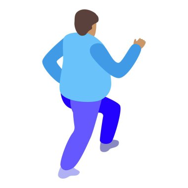 Kilolu adam kilo vermek için üst kata çıkıyor.