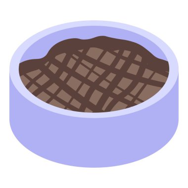 Yuvarlak kabın içinde taze toprak var. Tohum ekmeye ve bir bahçe kurmaya hazır.