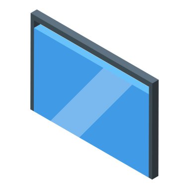 Akıllı etkileşimli pano, çevrimiçi sunum veya toplantı için hazır olan boş bir mavi ekran gösteriyor