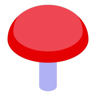 İzometrik tarzda yetişen kırmızı mantar, gurme tarifi için lezzetli bir malzeme.