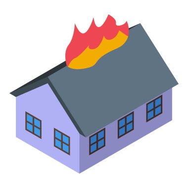 Yanan bir ev manzarası, mülkiyet hasarı kavramını gösteriyor.