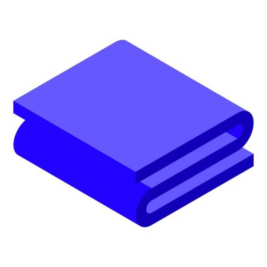 Mavi kumaş beyaz arka planda katlanarak tekstil endüstrisini temsil ediyor.