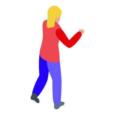 Genç bayan seyirciden uzaklaşıyor.