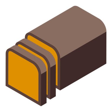 Kahverengi kabuklu ve sarı merkezli dilimlenmiş Isome somun ekmeği.