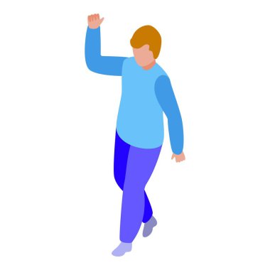 Gündelik giysiler içindeki genç adam ileri yürüyor ve bir zafer jesti olarak yumruğunu kaldırıyor.