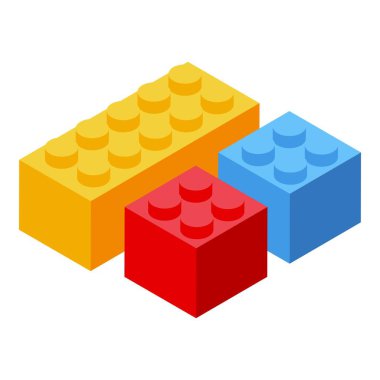 Renkli oyuncak tuğlaları beyaz arkaplanda artan grafikler oluşturuyor