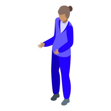 Göbeğini tutan iş kadını, hamilelik ikonu, iş adamları