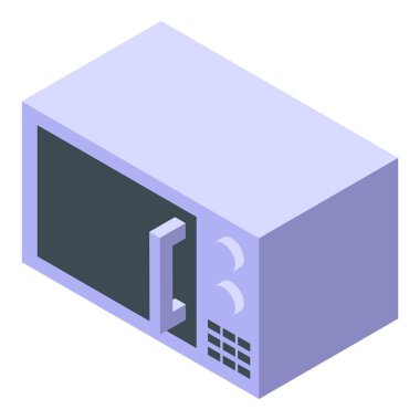 Hafif açık kapısı olan modern mikrodalga fırın yemekleri hızlı ve etkili bir şekilde ısıtmaya ya da pişirmeye hazır.