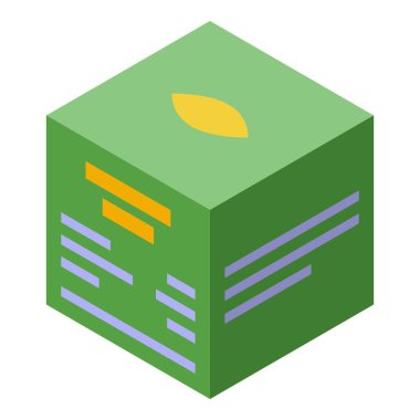 Yeşil kozmetik kutusunun üzerinde doğal ve organik bir cilt rutinini temsil eden bir yaprak var.