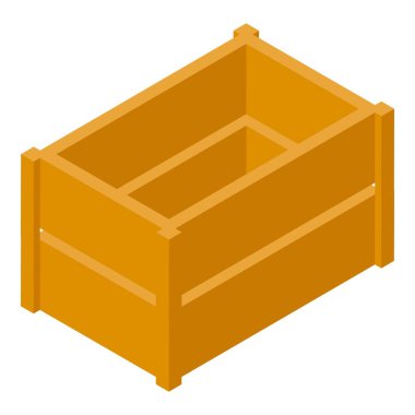 Beyaz zemin üzerinde duran boş ahşap sandık, depolama, nakliye ve ulaşım için kullanışlı