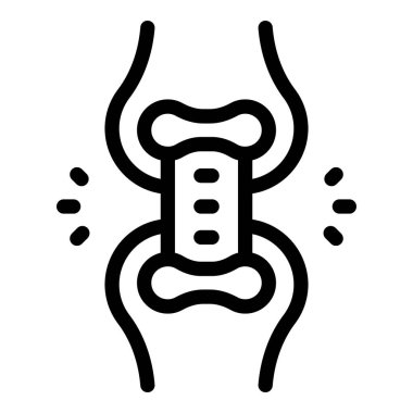 Sırt ağrısı çeken insan vücudunun simgesi. Sağlık ve tıbbi konular için mükemmel.