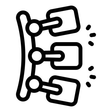 Sahne aydınlatma sisteminin basit çizgi resim simgesi performansı aydınlatıyor