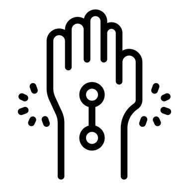 Yenilik ve teknolojiyi temsil eden, gelecekteki dijital bir arayüze elle dokunmak