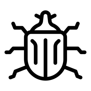 Sürünen bir böceğin basit, cesur çizgi simgesi. Doğa, böcek ve haşereleri temsil etmek için mükemmel.