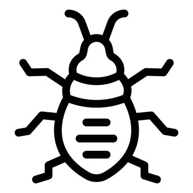 Böceklerin süründüğü basit bir çizgi sanat simgesi. Böcek kontrolü ve böcek bilimi gibi kavramları temsil ediyor.