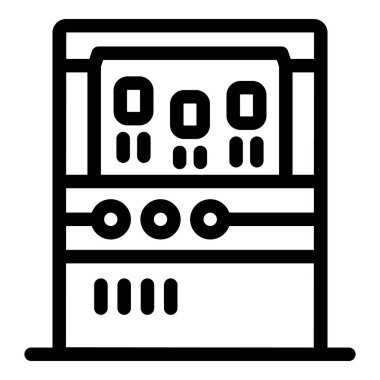 Gelişmiş veri işleme işlemlerini gerçekleştiren bir bilgisayar sunucusunun satır resim simgesi