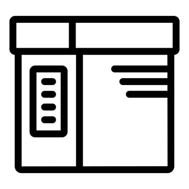 Elektrikli araçlar için şarj istasyonunun basit siyah beyaz vektör çizimi