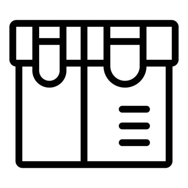 İzleme numarası görünen bir paketin basit vektör simgesi