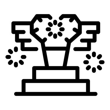 Havai fişek fırlatma makinesi yıldız simgesi ana hatlarıyla patlıyor